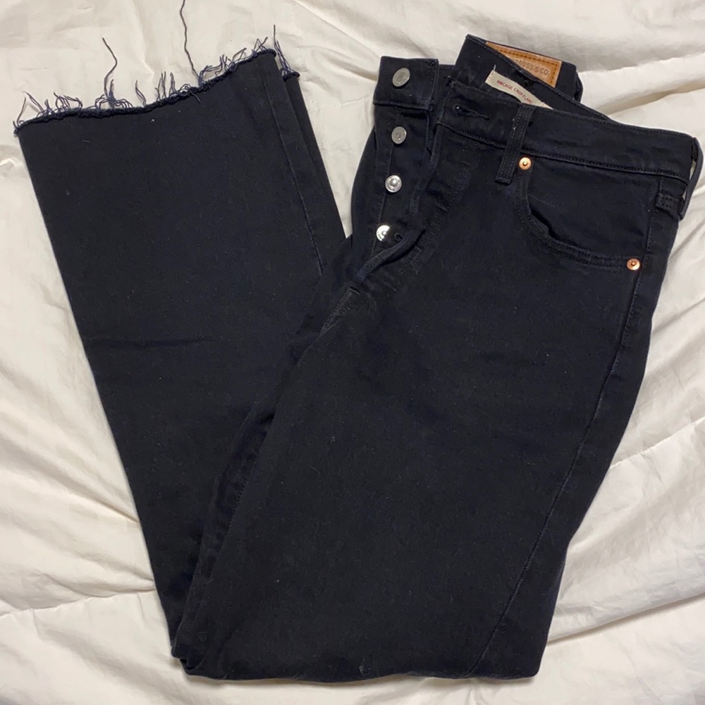 Levi’s Ribcage Crop Flare black jeans